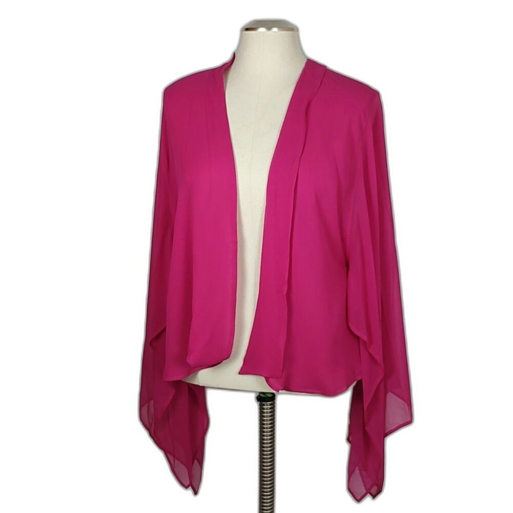 🩷HP🩷 Yves St Laurent Rive Gauche Haute Pink Chiffon Gown Cover-Up Rare! - Picture 6 of 14